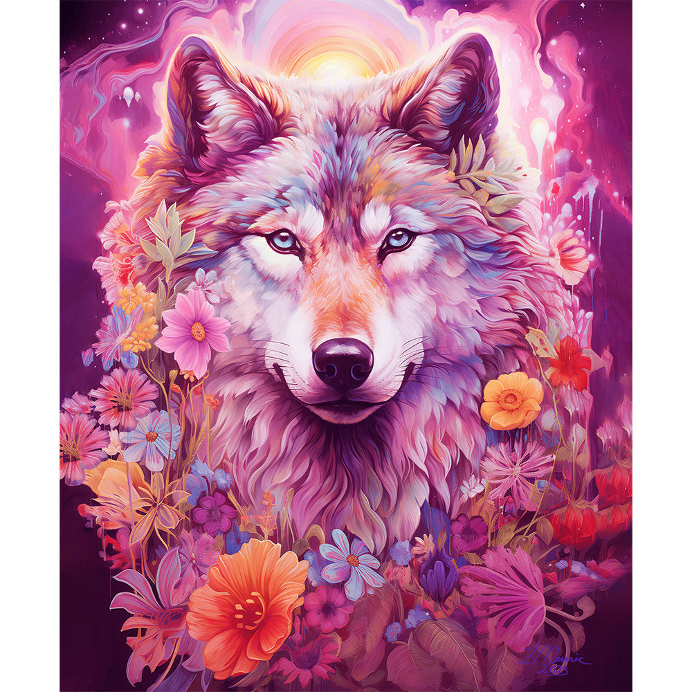 Daphne Collection-Serenity Wolf Panel-Multi-100% Cotton 14240101P-01