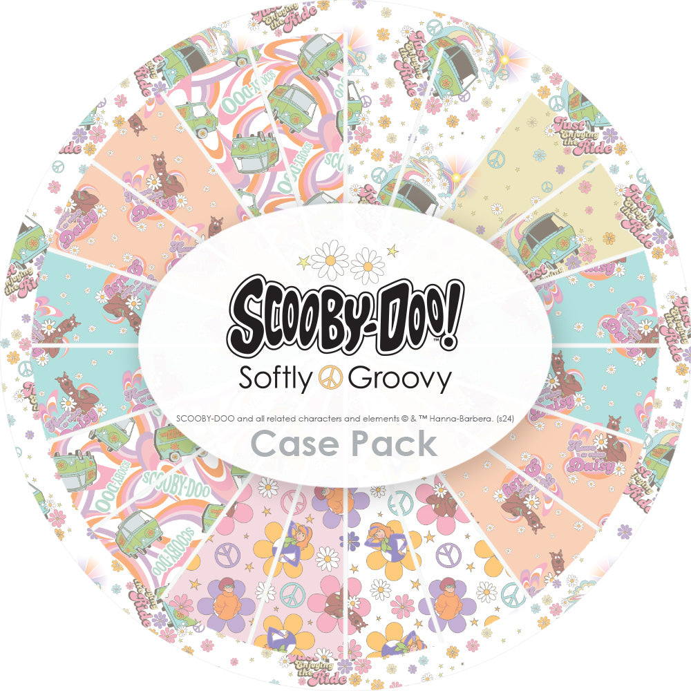 Scooby-Doo Softly Groovy Collection-Scooby-Doo Softly Groovy Collection Super Stack Case Pack (105 Yards)-Multi-100% Cotton 23700574SSCASE