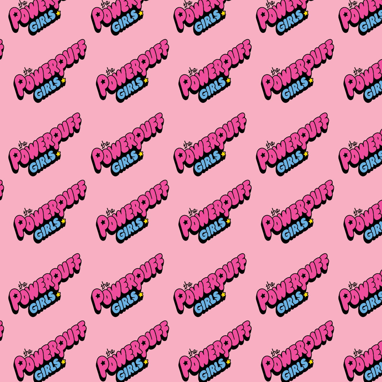 Powerpuff Girls Collection II-Logo Diagonal-Pink-100% Cotton 23910306-02