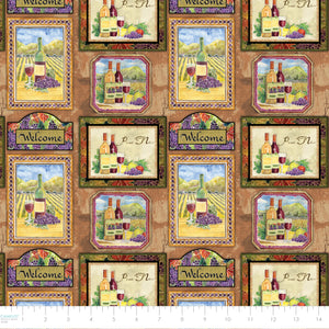 Aged Vineyard Collection-Posters-100% Cotton-Multi-55230501-01