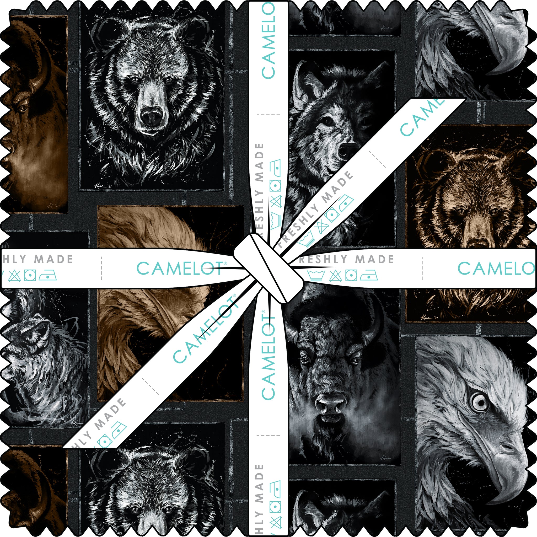 Strokes of the Wild Collection-Strokes of the Wild Collection 10" Squares (42 pieces)-Multi-100% Cotton 55230703SQU