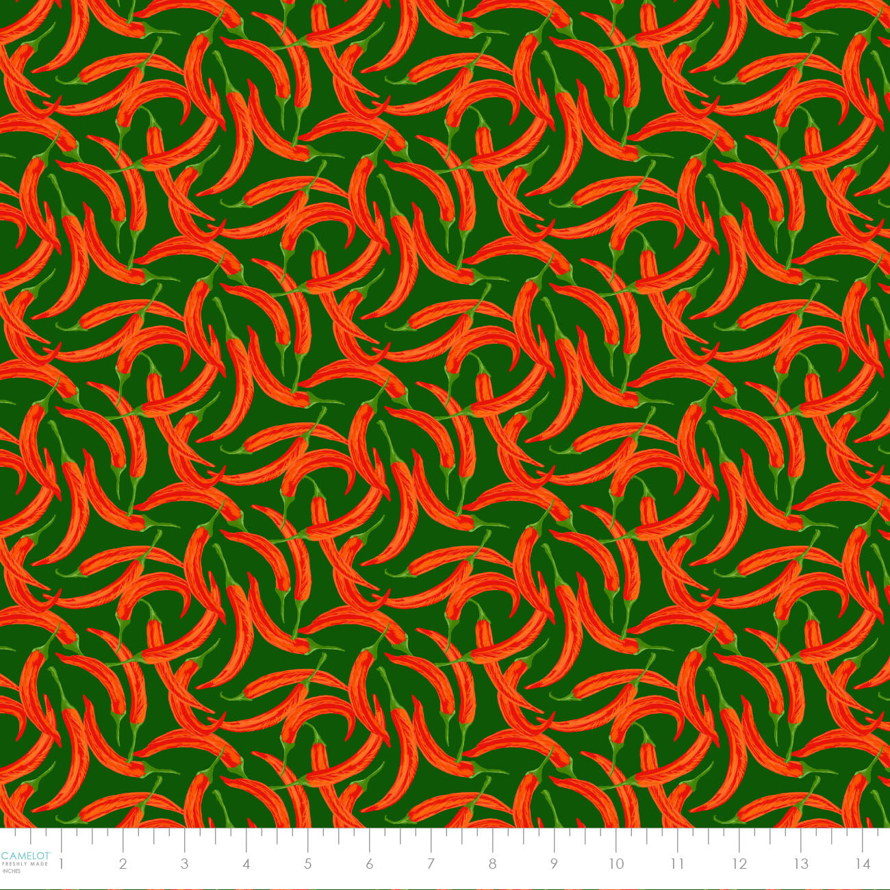 Eat Green Collection-Chili Peppers-Green-100% Cotton 58231008-02