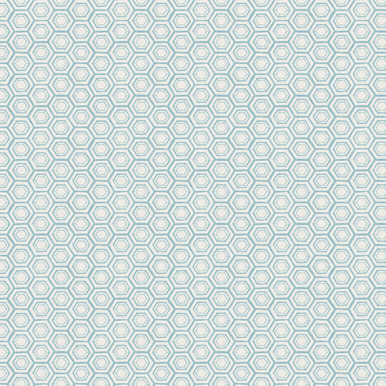 Collection Semences de Jardin-Hexagones-Bleu-100% Coton-66230107-01