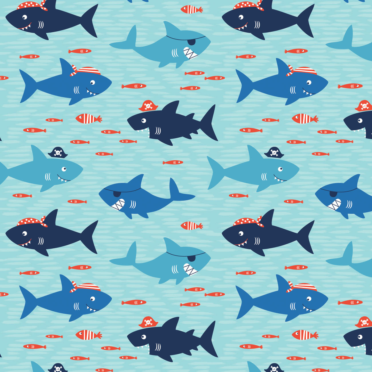 Fleece and Flannel 2024 Catalog-Sharks are Jawesome-Blue-Cotton Flannel-89230201B-02