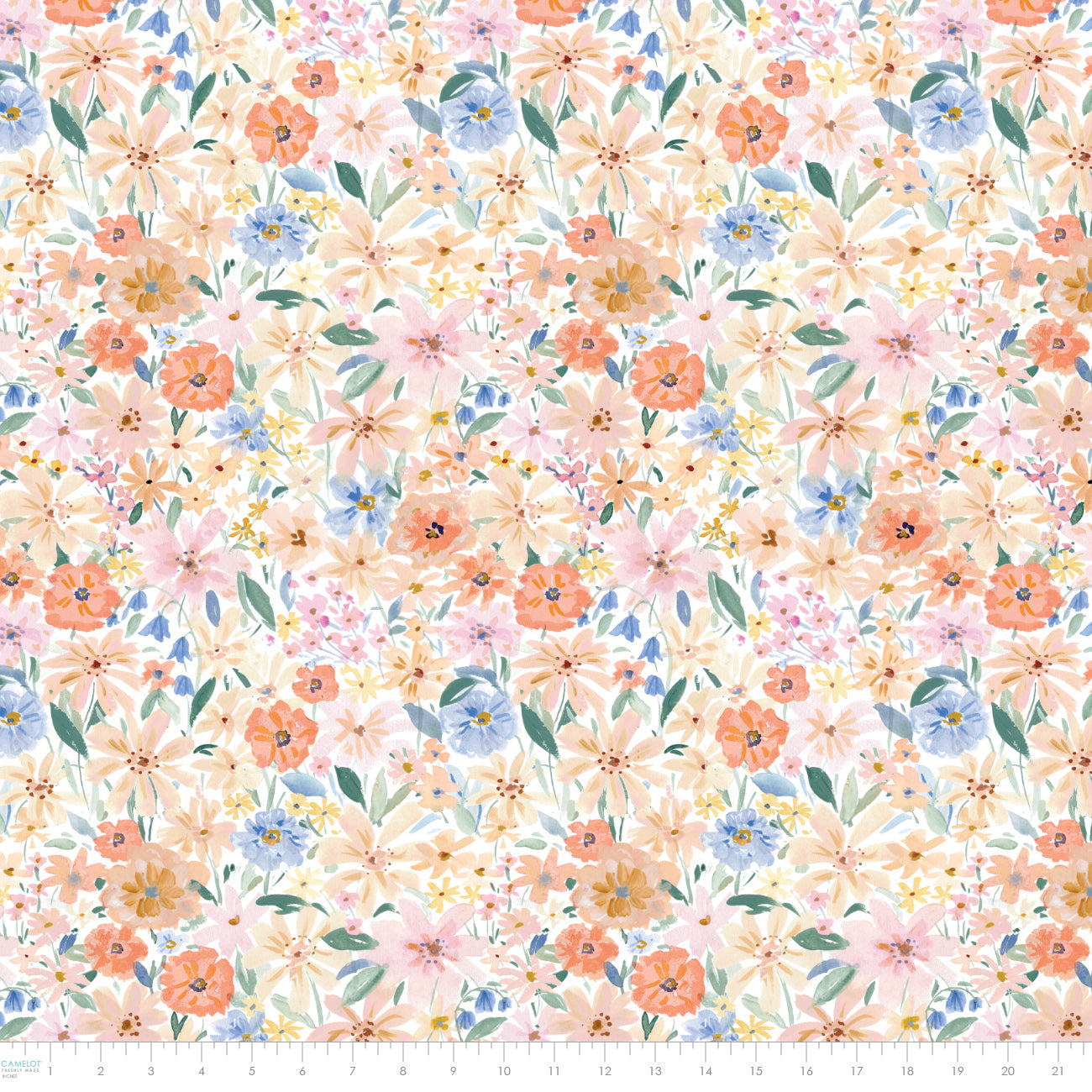 Flower House Collection-Pretty Party-Peach-100% Cotton 94230201-01