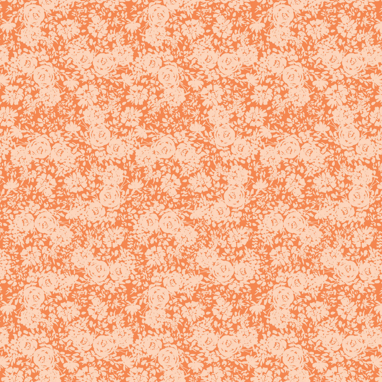 Flower House Collection-Cottage Garden-Orange-100% Cotton 94230204-01