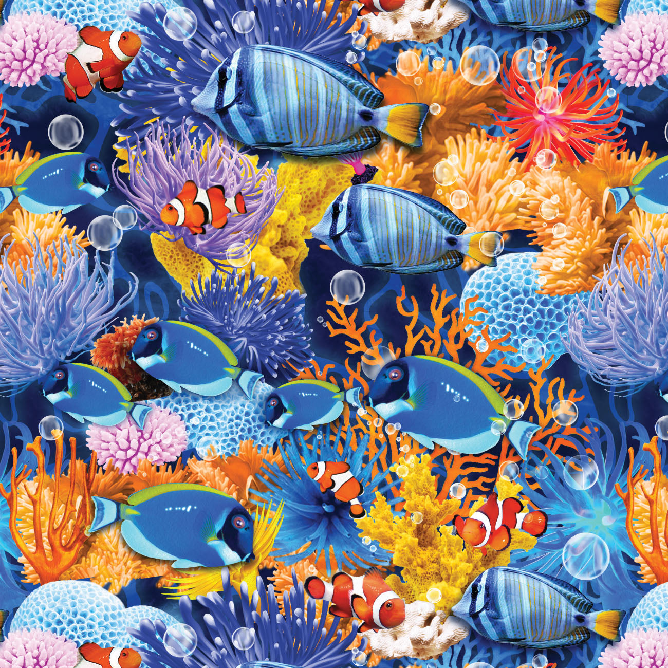 Ocean Story Collection - Sea Life - Multi - Cotton 21230102J-01