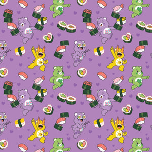 Care Bears Savory vs Sweet - Sushi Frenzy - Cotton - Light Purple