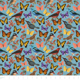 Stamp Collector Collection-A Study of Flight-Quilting Cotton- Blue -14250302-02