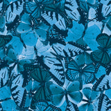 Stamp Collector Collection-Butterfly Collage-Quilting Cotton- Blue -14250303-02
