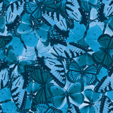 Stamp Collector Collection-Butterfly Collage-Quilting Cotton- Blue -14250303-02