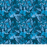 Stamp Collector Collection-Butterfly Collage-Quilting Cotton- Blue -14250303-02