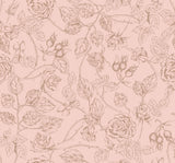 Eagle's Nest Collection-Rose Sketches-Quilting Cotton-Blush - 14250403-01