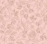 Eagle's Nest Collection-Rose Sketches-Quilting Cotton-Blush - 14250403-01