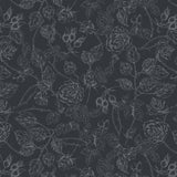 Eagle's Nest Collection-Rose Sketches-Quilting Cotton- Black -14250403-02