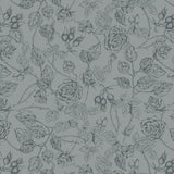Eagle's Nest Collection-Rose Sketches-Quilting Cotton-Grey -14250403-03
