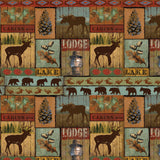 Cabin Creek Collection-Lodge Cabin Signage-Quilting Cotton-14250501-01
