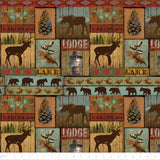 Cabin Creek Collection-Lodge Cabin Signage-Quilting Cotton-14250501-01