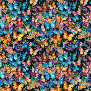 Gigi in the Garden Collection-Stained Glass Butterflies-Multi-Quilting Fabrics-16240101-01