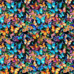 Gigi in the Garden Collection-Stained Glass Butterflies Wide Width 108"-100% Cotton Sateen-Wide Width-16240101SW-01