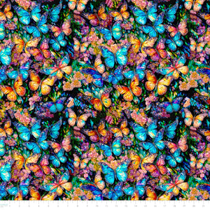 Gigi in the Garden Collection-Stained Glass Butterflies Wide Width 108"-100% Cotton Sateen-Wide Width-16240101SW-01