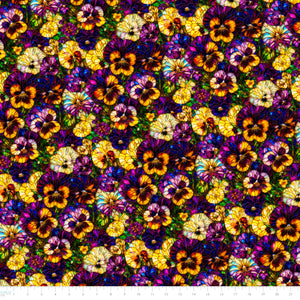 Gigi in the Garden Collection-Stained Glass Pansies-Multi-Quilting Fabrics-16240102-01