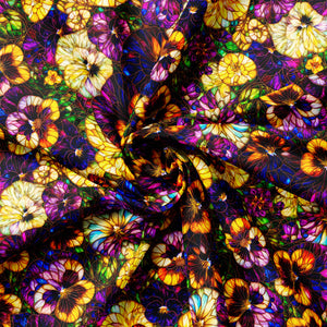 Gigi in the Garden Collection-Stained Glass Pansies Wide Width 108"-100% Cotton Sateen-Wide Width-16240102SW-01