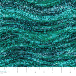 Gigi in the Garden Collection-Abstract Circles-Teal-Quilting Fabrics-16240105-01