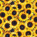 Sonny in the Sunflowers Collection-Stained Glass Sunflowers-Yellow-100% Cotton-16240201-01