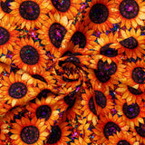 Sonny in the Sunflowers Collection-Stained Glass Sunflowers-Orange-100% Cotton-16240201-02