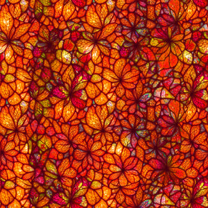 Sonny in the Sunflowers Collection-Stained Glass Petals-Orange-100% Cotton-16240202-03