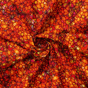 Sonny in the Sunflowers Collection-Stained Glass Petals-Orange-100% Cotton-16240202-03