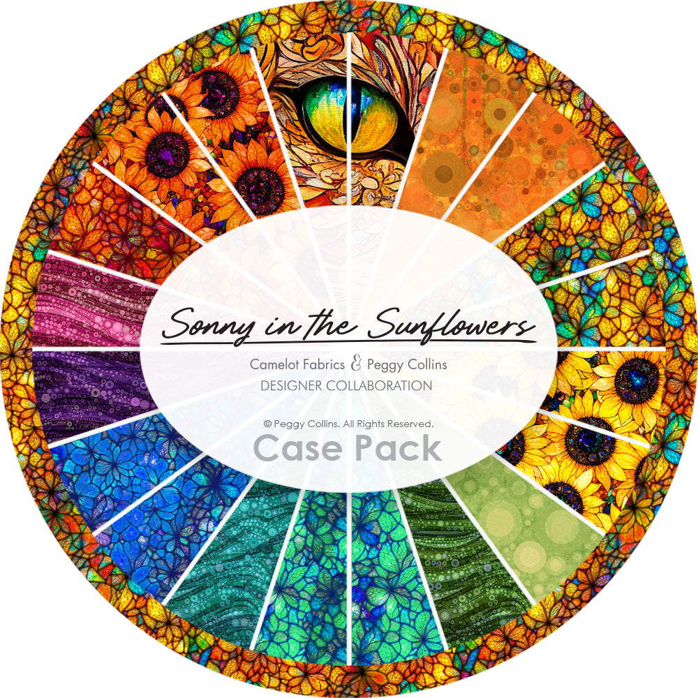 Collection Sonny dans les Tournesols-Pack de caisses (90 verges) -Multi-100 % coton-16240203CASE