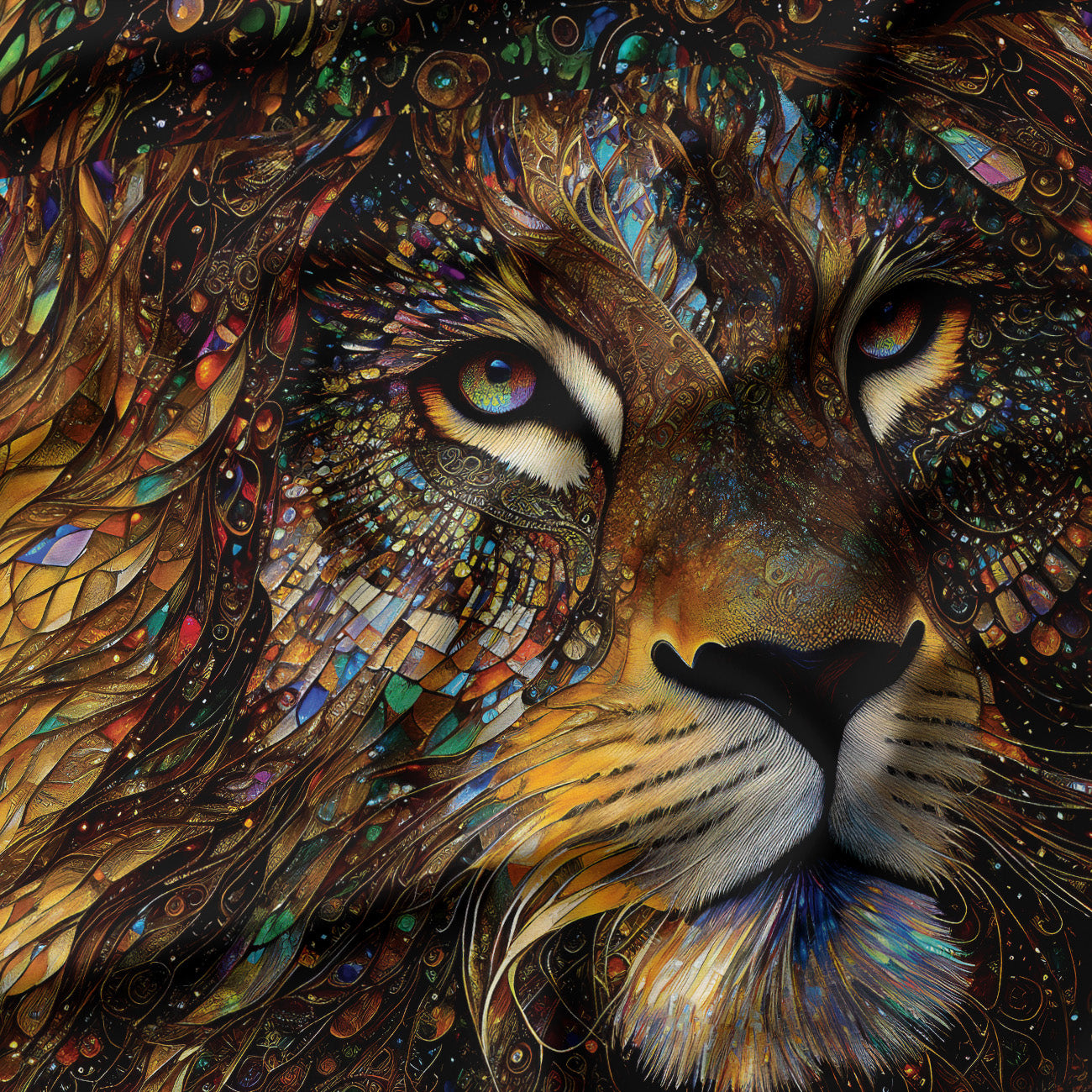Gilded Collection-Majestic Lion Panel-Multi-16240301P-01