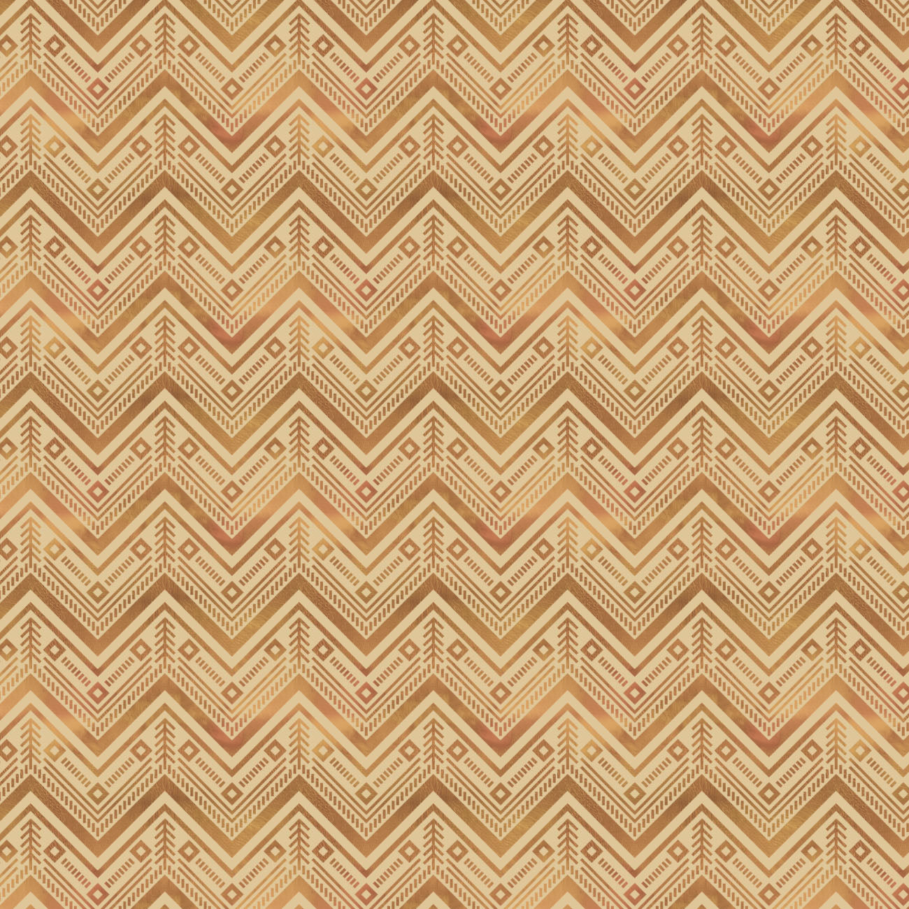 Twilight Pack Collection-Forest Geo Chevron- Tan-100% Cotton-16250103-01