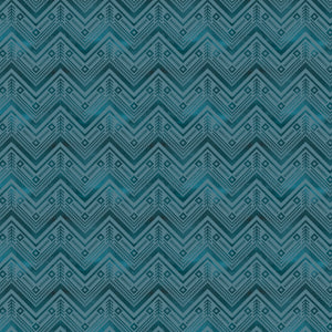Twilight Pack Collection-Forest Geo Chevron-Blue-100% Cotton-16250103-03