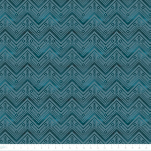 Twilight Pack Collection-Forest Geo Chevron-Blue-100% Cotton-16250103-03