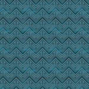 Twilight Pack Collection-Forest Geo Chevron-Blue-100% Cotton-16250103-03