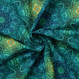 Eagle's Lookout Collection-Leafy Mandala-Turquoise-100% Cotton-16260105-02