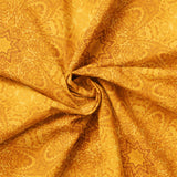 Collection Le Belvédère de l'Aigle-Mandala de Feuilles-Jaune-100% Coton-16260105-03