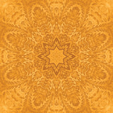 Collection Le Belvédère de l'Aigle-Mandala de Feuilles-Jaune-100% Coton-16260105-03