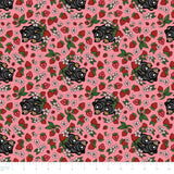 Justine Proulx SS26 Collection-Bears and Strawberries-Pink-Quilting Cotton-17260103-01