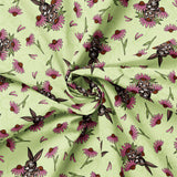 Justine Proulx SS26 Collection-Hares and Flowers-Light Green-Quilting Cotton-17260105-01