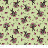 Justine Proulx SS26 Collection-Hares and Flowers-Light Green-Quilting Cotton-17260105-01