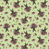 Justine Proulx SS26 Collection-Hares and Flowers-Light Green-Quilting Cotton-17260105-01