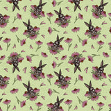 Justine Proulx SS26 Collection-Hares and Flowers-Light Green-Quilting Cotton-17260105-01