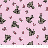 Justine Proulx SS26 Collection-Wolves and Butterflies-Light Pink-Quilting Cotton-17260106-01