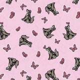 Justine Proulx SS26 Collection-Wolves and Butterflies-Light Pink-Quilting Cotton-17260106-01