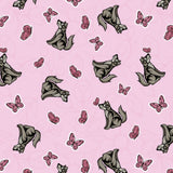 Justine Proulx SS26 Collection-Wolves and Butterflies-Light Pink-Quilting Cotton-17260106-01