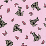 Justine Proulx SS26 Collection-Wolves and Butterflies-Light Pink-Quilting Cotton-17260106-01